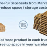 Photo showing how much space you save when using Marvatex fibre-pul slipsheets
