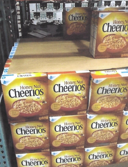 skid resistant Marvatex Non Slip Paper between cheerio boxes